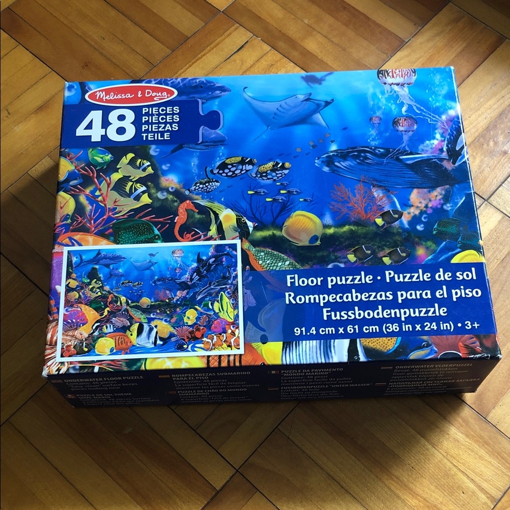 Melissa & Doug Blue Ocean Life 48-Piece Floor Puzzle - Picture 2 of 5